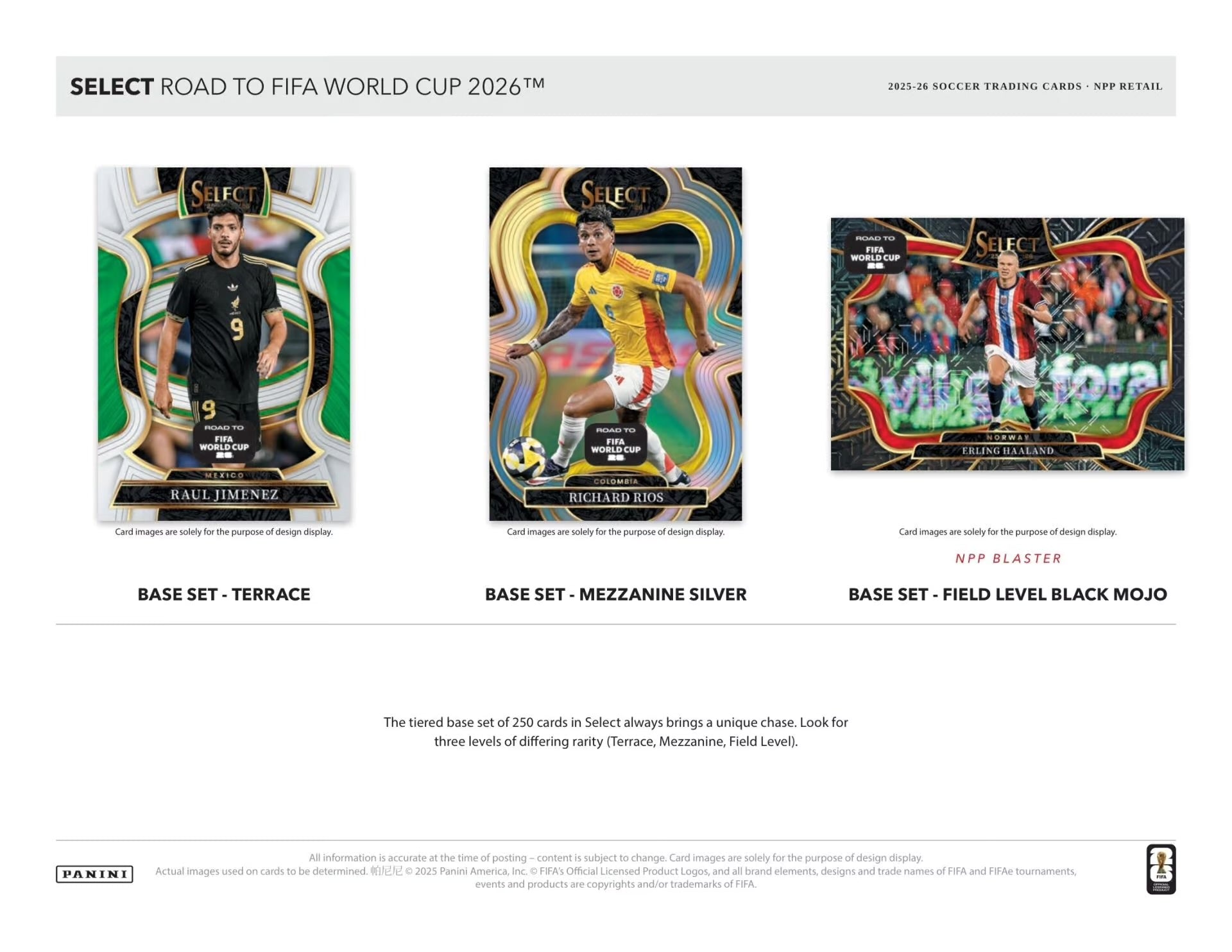 2025/26 Panini Select Road to FIFA World Cup Football Blaster Box