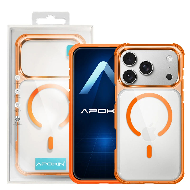 Case Acrylic with Magsafe for iPhone 17 Pro Max 4-Colors - Color : Orange