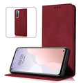Cover Case with Card Holder Xiaomi Redmi 12C Leatherette - 4 Colors - Color : Red