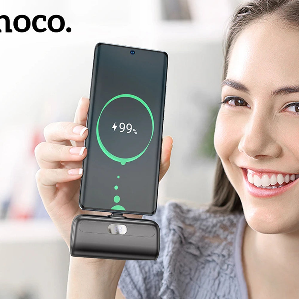 Hoco - Power Bank (J116) - Mini Pocket Charging for USB-C 5000mAh - White