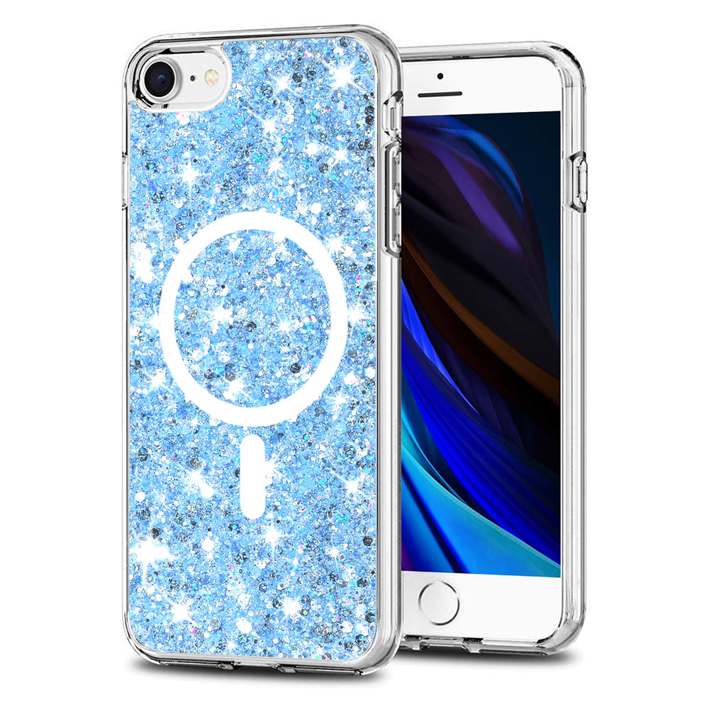 Techsuit Sparkly Glitter MagSafe - iPhone 7/8/SE 2020/SE 3 - Blue