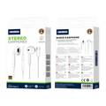 JELLICO wired earphones EP2A USB-C with microphone 1.2M White