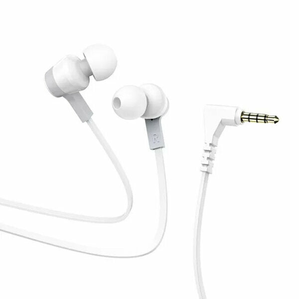 Ακουστικά HOCO M86 με μικρόφωνο και μπάσο 3.5mm audio plug Λευκά