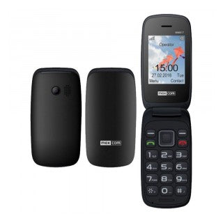 Maxcom (Dual Sim) 2,4" με Μεγάλα Πλήκτρα, με Βάση Φόρτισης, Ραδιόφωνο Μαύρο