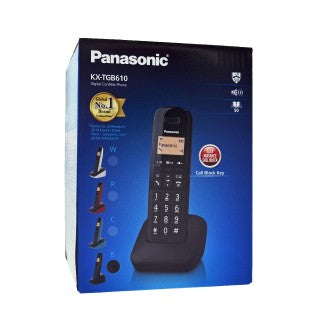 Ασύρματο Ψηφιακό Σταθερό Τηλέφωνο Panasonic Μαύρο