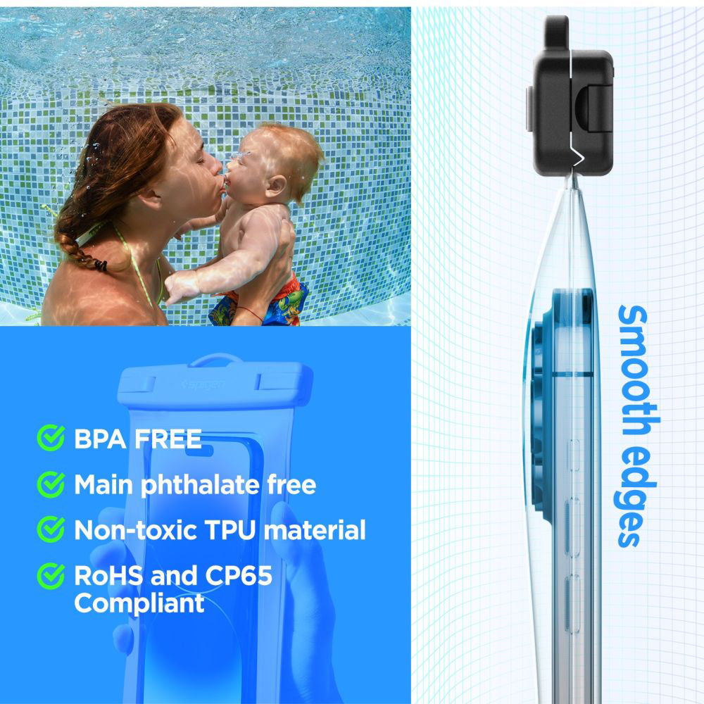 Spigen Waterproof Case (A601) - IPX8, for Phone 3.5 - 7" - Apicot