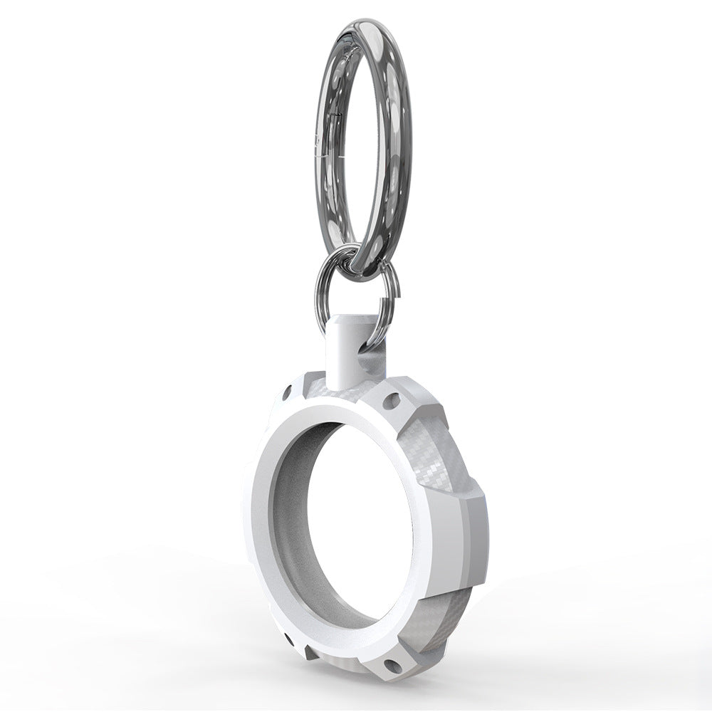 Techsuit Rugged Armor Pro Holder - Apple AirTag, Metal Ring - White