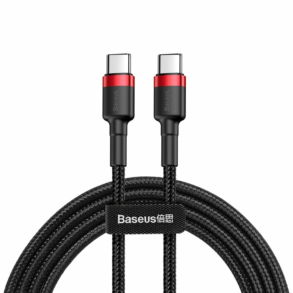 Baseus Data Cable Cafule - Type-C, PD2.0 60W, 1m - Red/Black