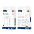 JELLICO wired earphones EP2A JACK 3.5MM with microphone 1.2M White