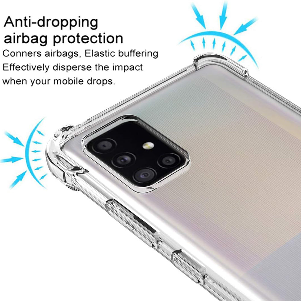 Shockproof Clear Silicone - Samsung Galaxy A51 4G - Clear