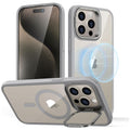 ESR Classic Hybrid HaloLock Kickstand - iPhone 15 Pro Max - Clear Grey
