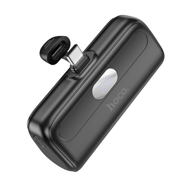 Hoco Power Bank Cool - USB-C, 5000mAh, LED - Black