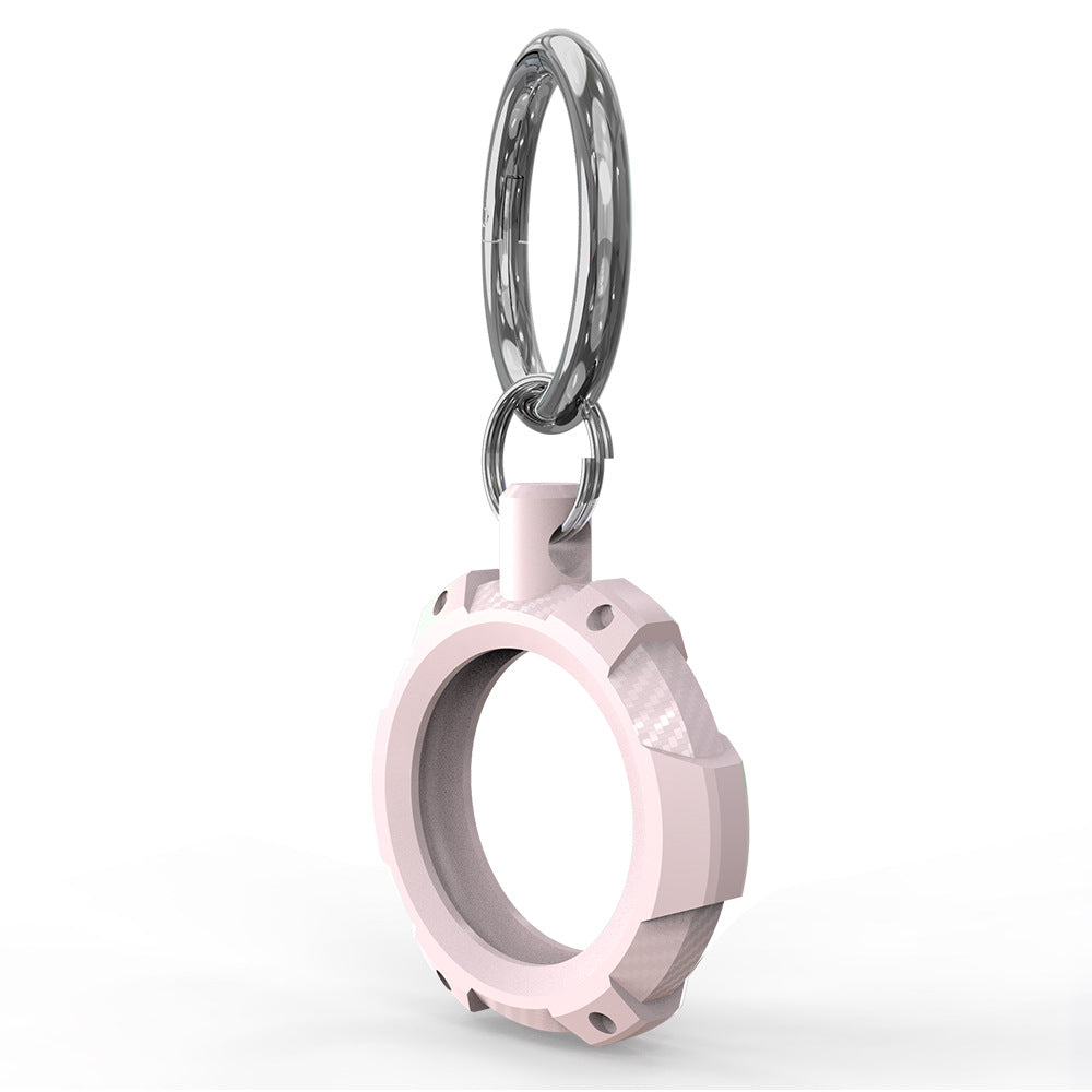 Techsuit Rugged Armor Pro Holder - Apple AirTag, Metal Ring - Pink