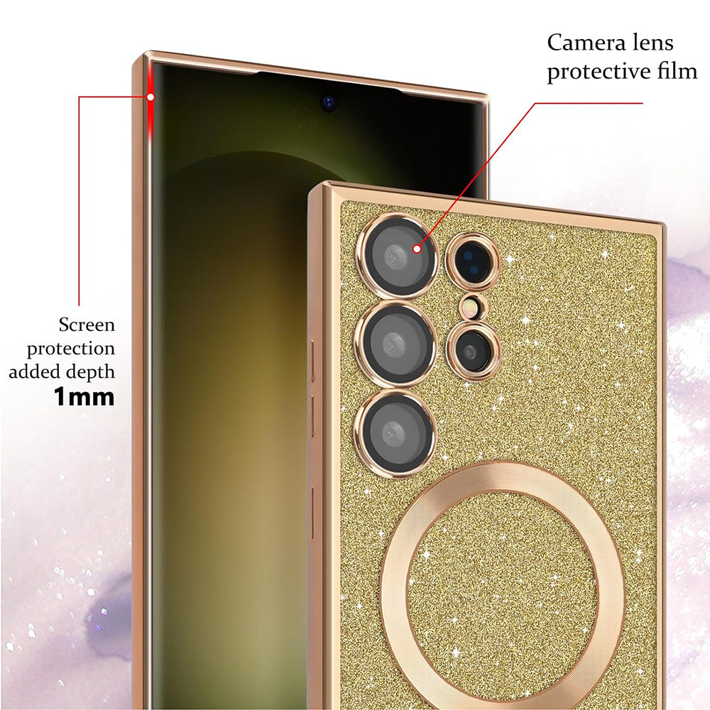 Luxury Glitter MagSafe - Samsung Galaxy S21 FE 5G - Rose Gold