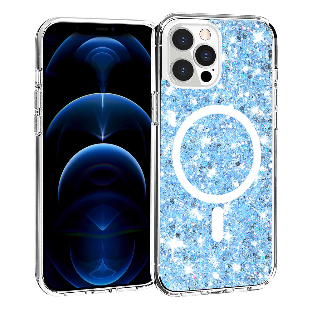 Techsuit Sparkly Glitter MagSafe - iPhone 12 Pro Max - Blue