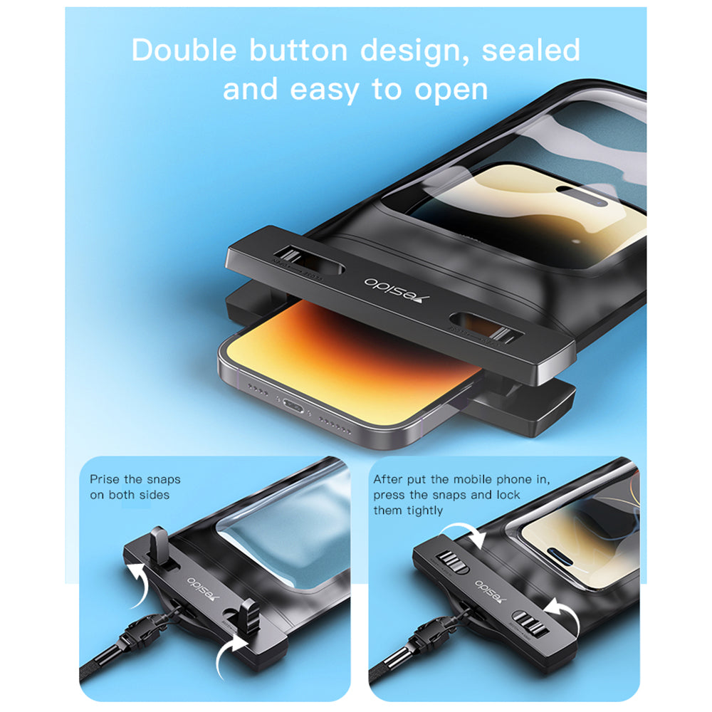 Waterproof Case (WB10) - IPX8, for Phones max 6.7" - Black