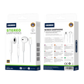 JELLICO wired earphones EP2A Lightning with microphone 1.2M White