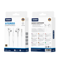 JELLICO wired earphones EP3A JACK 3.5MM with microphone 1.2M White
