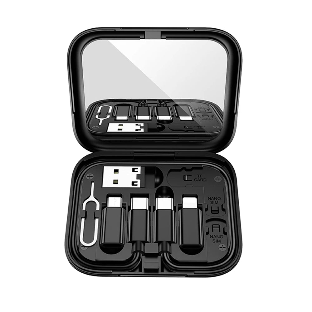 Hoco Set Cable, Adapters & Card Remover Treasure Box - Black
