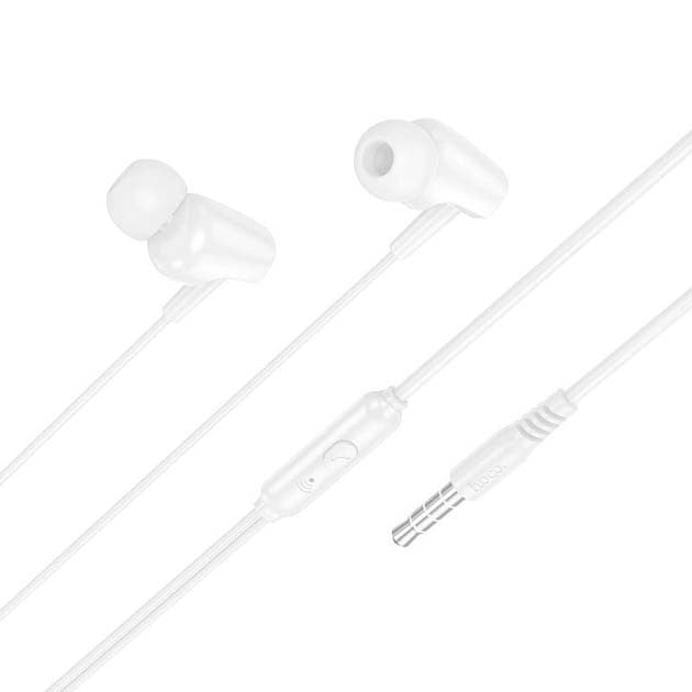 Ακουστικά HOCO M112 Με μικρόφωνο 3.5mm audio plug Λευκά