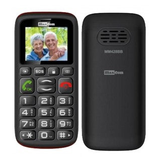Maxcom (Dual Sim) 1.8" με Μεγάλα Πλήκτρα Φακό και Πλήκτρο Έκτακτης Ανάγκης Μαύρο