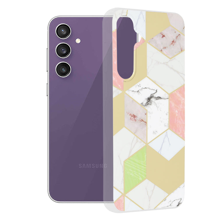 Techsuit Marble Series - Galaxy S23 FE - Purple Hex