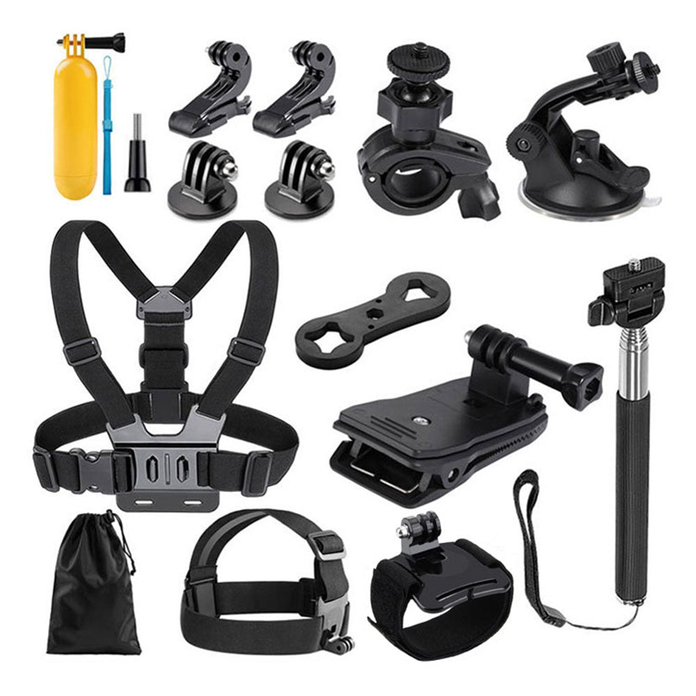 Techsuit Accessory Kit Bundle - GoPro, 14in1 - Black