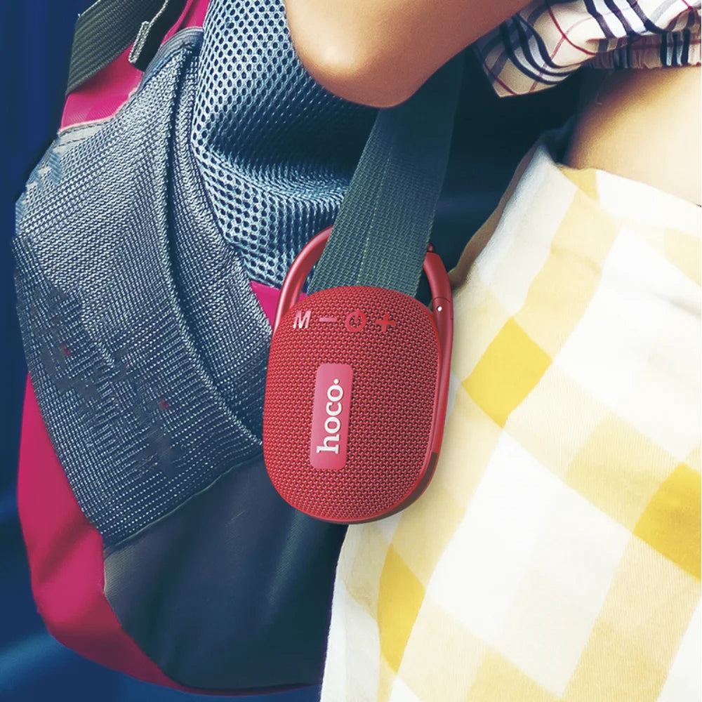 Hoco - Wireless Speaker Easy Joy Sports (HC17) - with Belt Holder - Wine Red