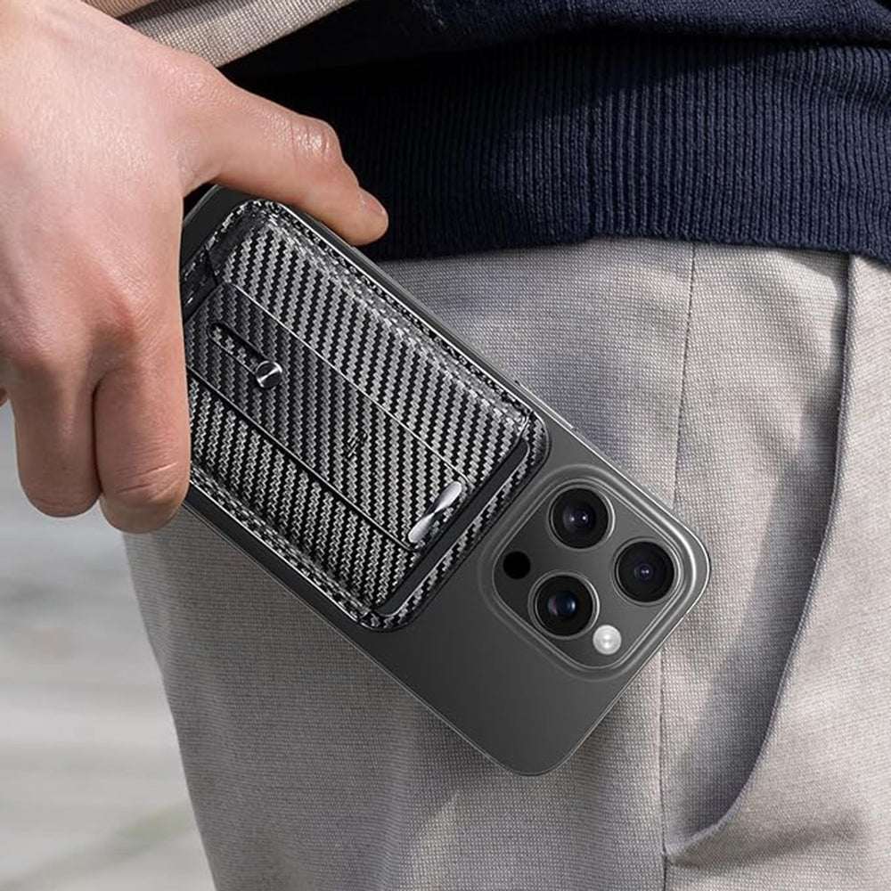 ESR Premium Wallet Magnetic MagSafe - Carbon Fiber