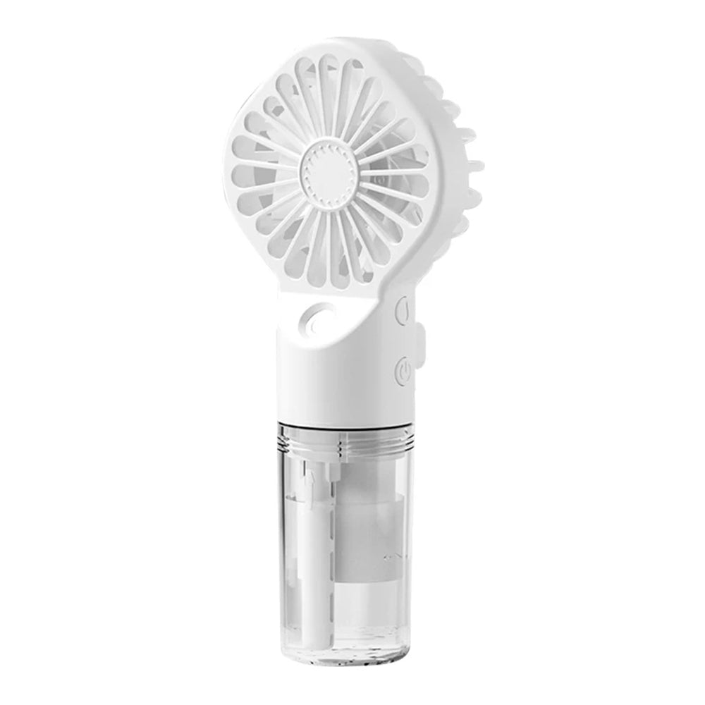 Handheld Fan (G10) - Portable, with Humidifier, Four Speeds, USB - White