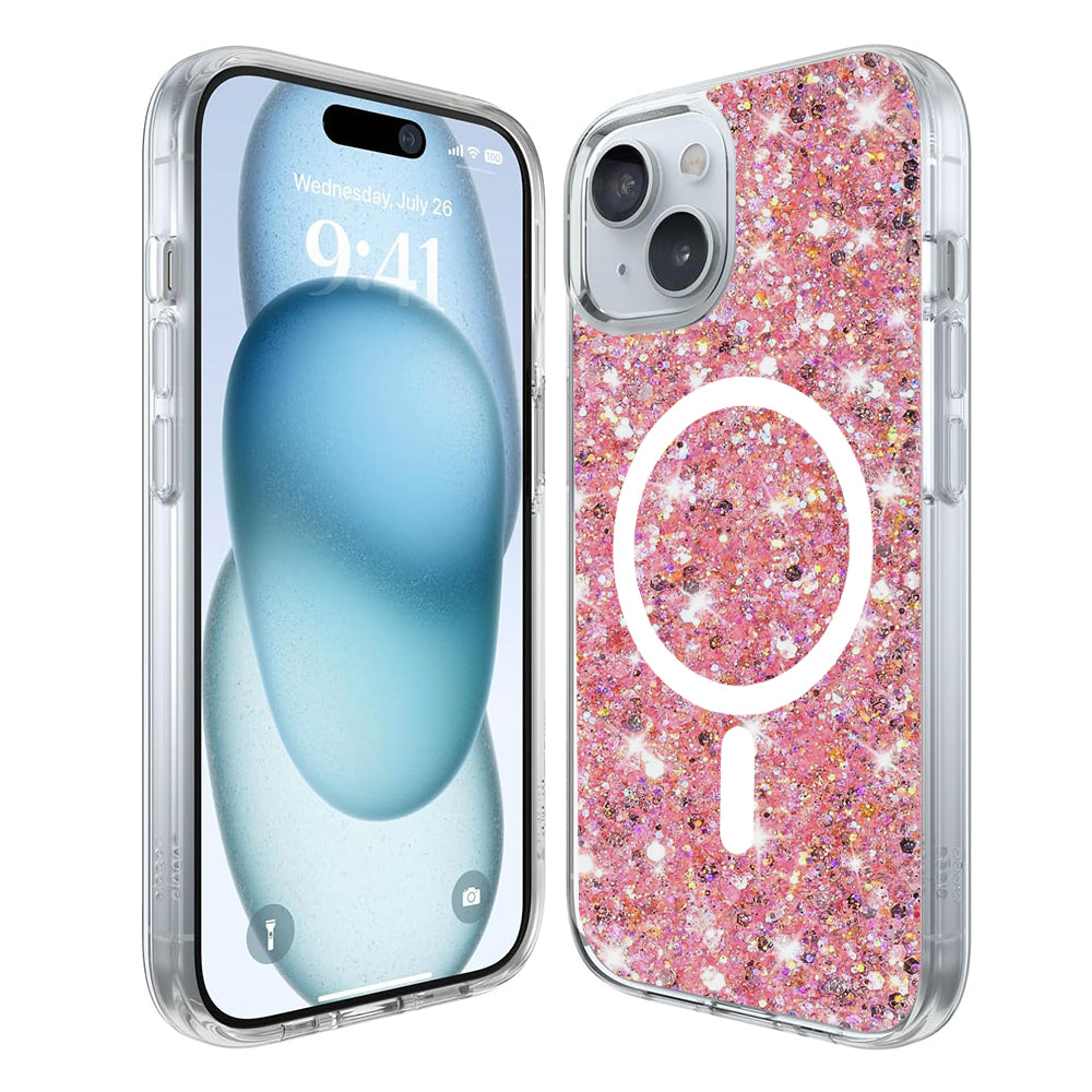 Sparkly Glitter MagSafe - iPhone 15 - Pink