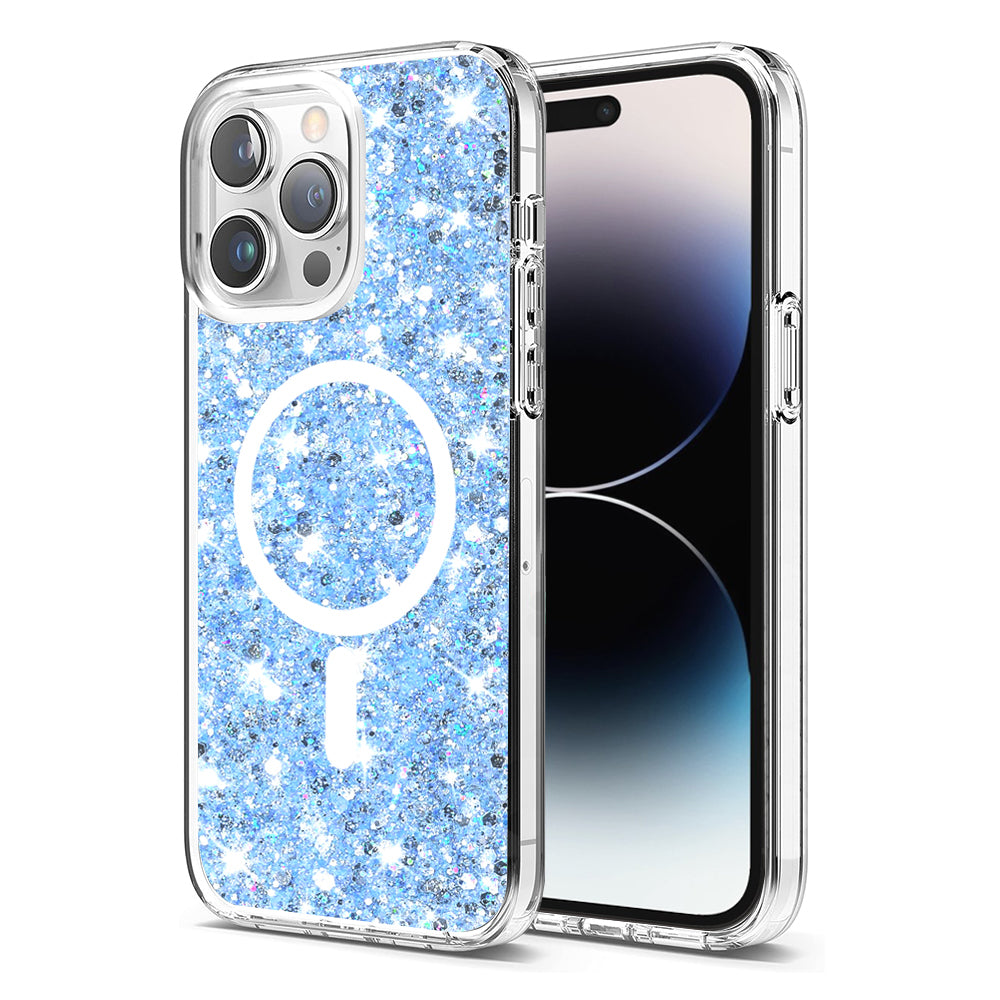 Sparkly Glitter MagSafe - iPhone 14 Pro Max - Blue