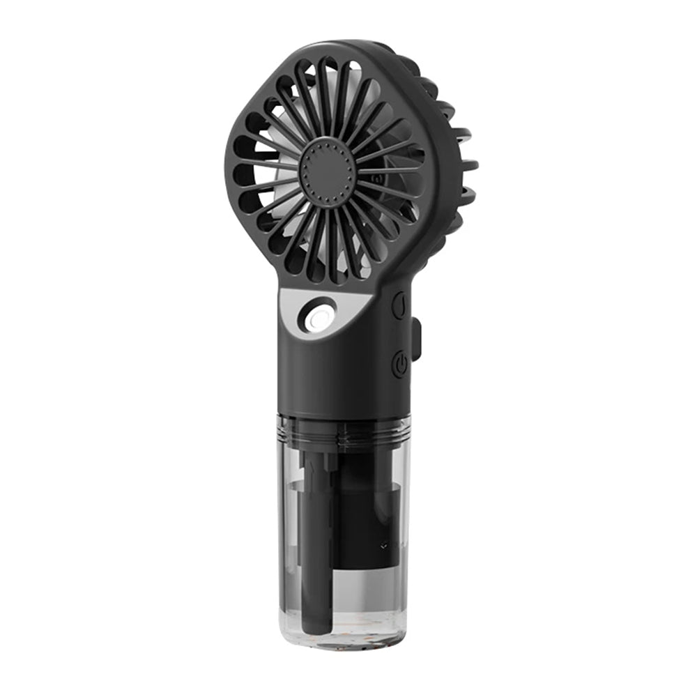Handheld Fan (G10) - Portable, with Humidifier, Four Speeds, USB - Black