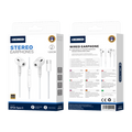 JELLICO wired earphones EP3A USB-C with microphone 1.2M White