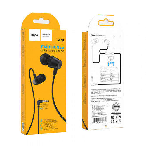 Ακουστικά HOCO M79 Με μικρόφωνο 3.5mm audio plug Μαύρο