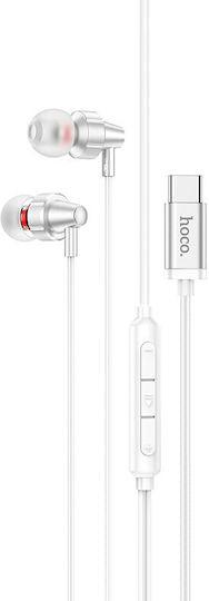 Hoco M90 Delight In-ear Handsfree με Βύσμα USB-C 1.2m - Ασημί